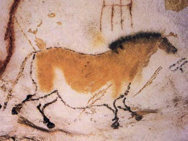 "Pintura rupestre sobre los orígenes sagrados del transformismo".